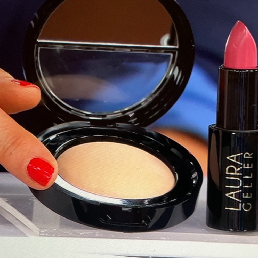 Laura Geller Cream and Pink Setting Powder and Spray